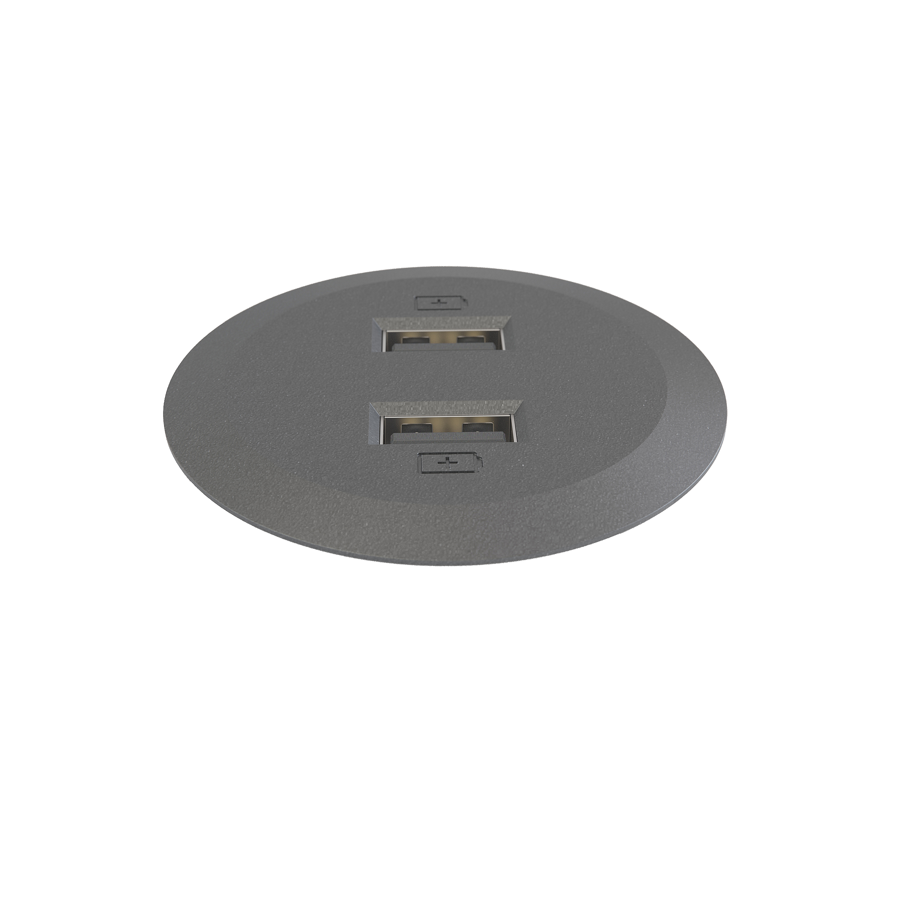 Встраиваемая зарядная станция на 2 USB Kondator 935-PM51 black