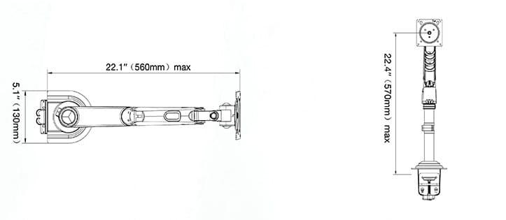 Кронштейн для монитора NB H100 белый
