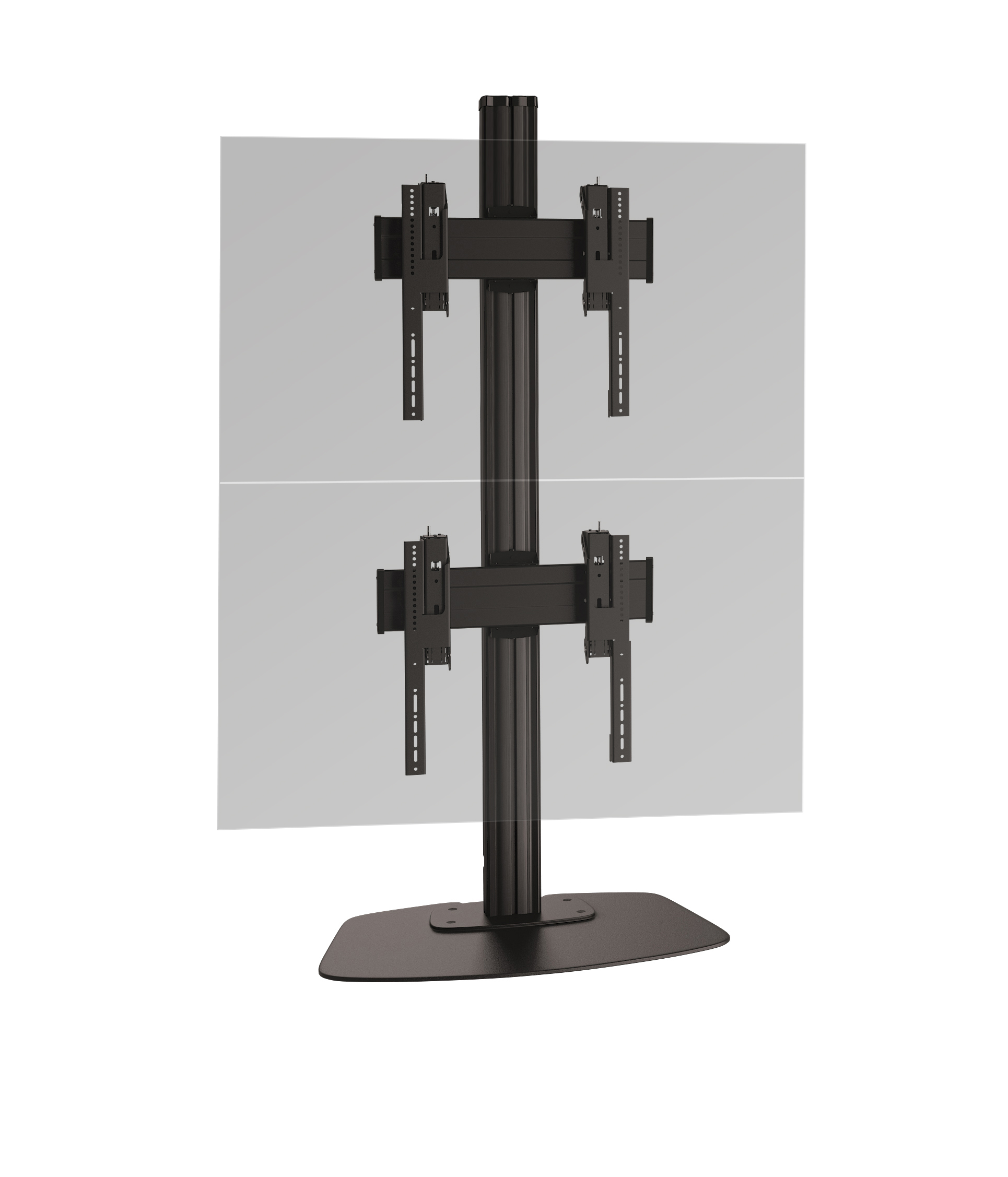 Напольный стационарный стенд для видеостены 2х1 F2164 Black