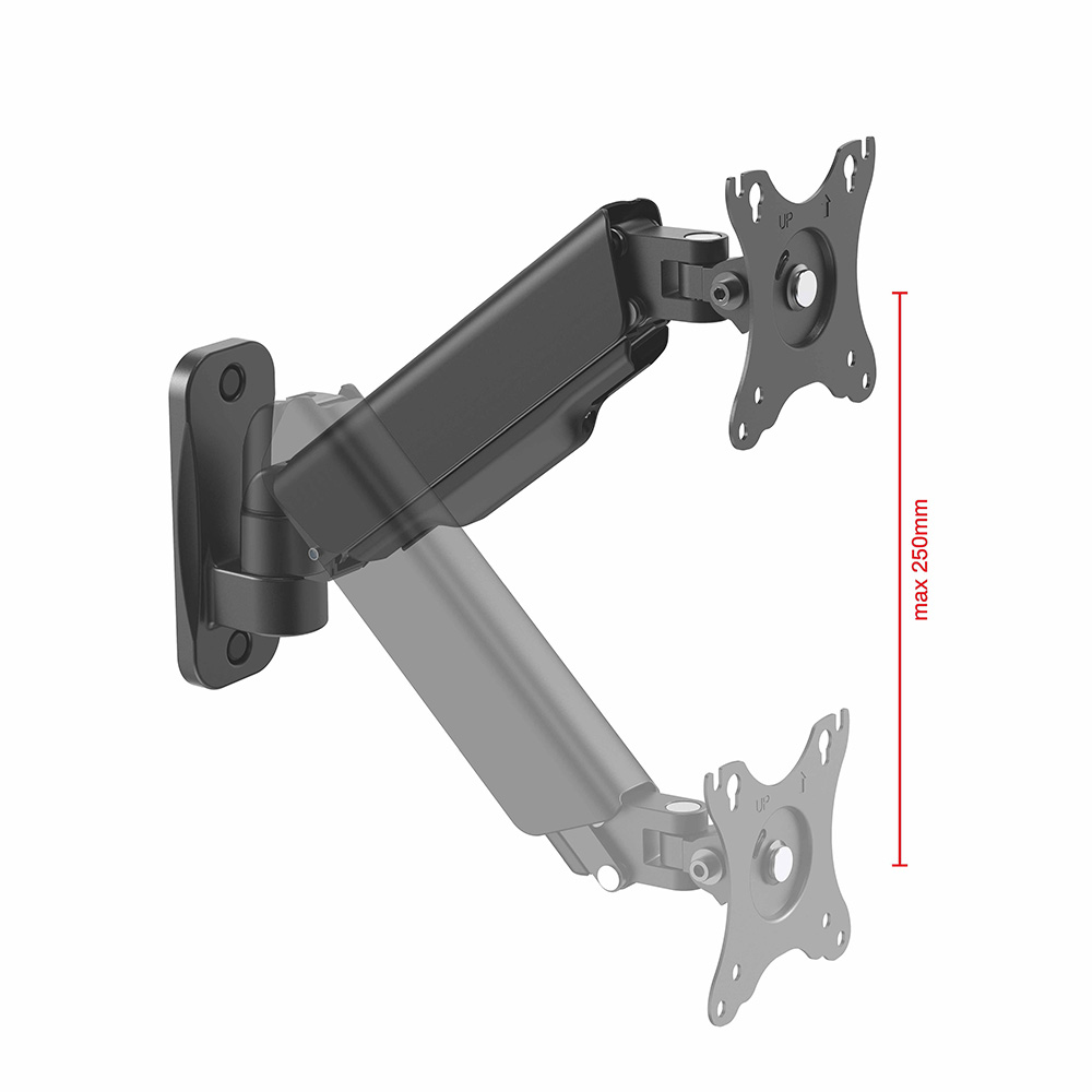 Кронштейн с газлифтом UniTeki FMG120 черный