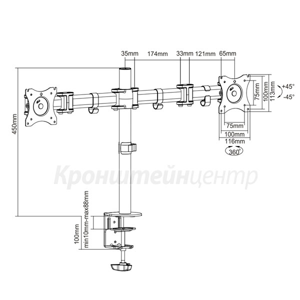 Кронштейн Brateck LDT07-C024