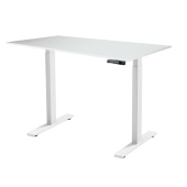 Стол с механическим приводом Ergosmart Manual Desk Compact FR каркас белый столешница белая 18мм