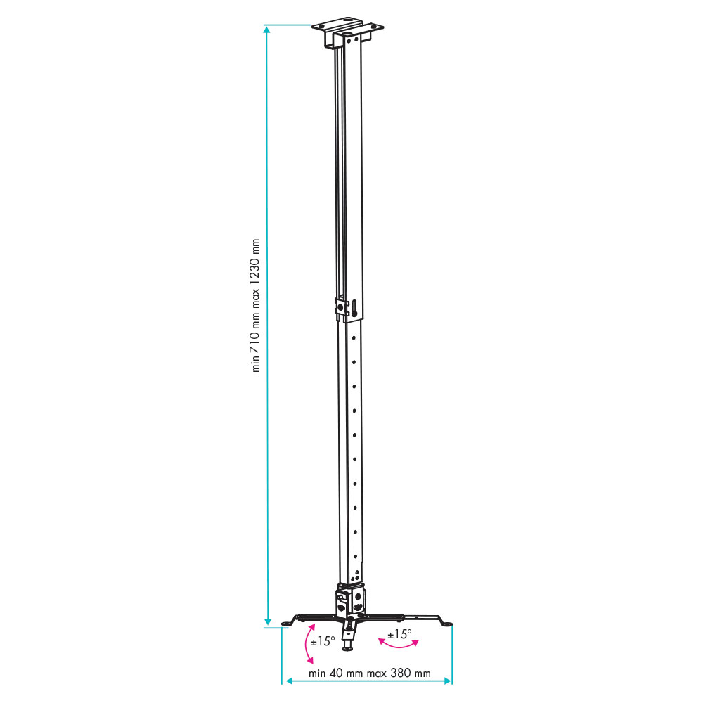 Кронштейн для проектора VLK Trento-84 черный