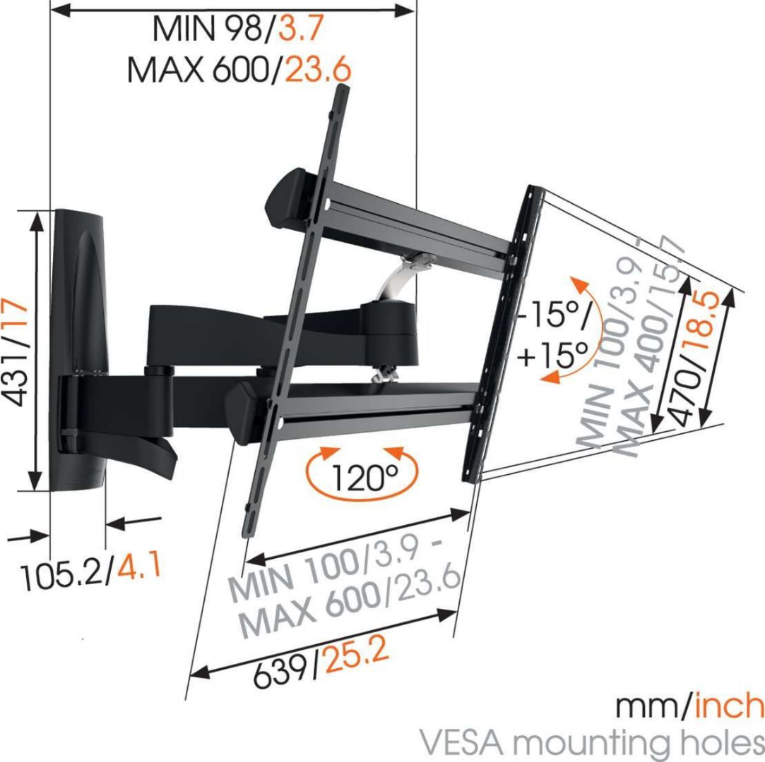 Поворотный кронштейн для ТВ Vogel's WALL 3350