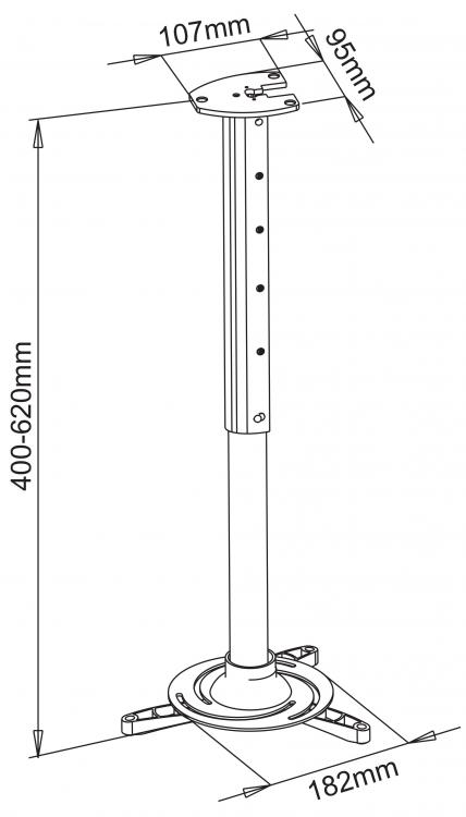 Кронштейн потолочный для проектора SBOX PM-102L