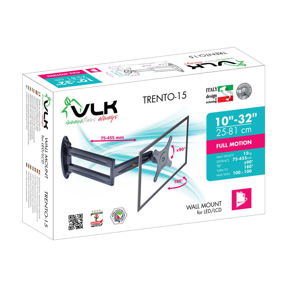 Кронштейн VLK Trento-15 черный