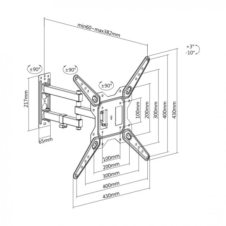 Кронштейн SBOX TV MOUNT LCD-443