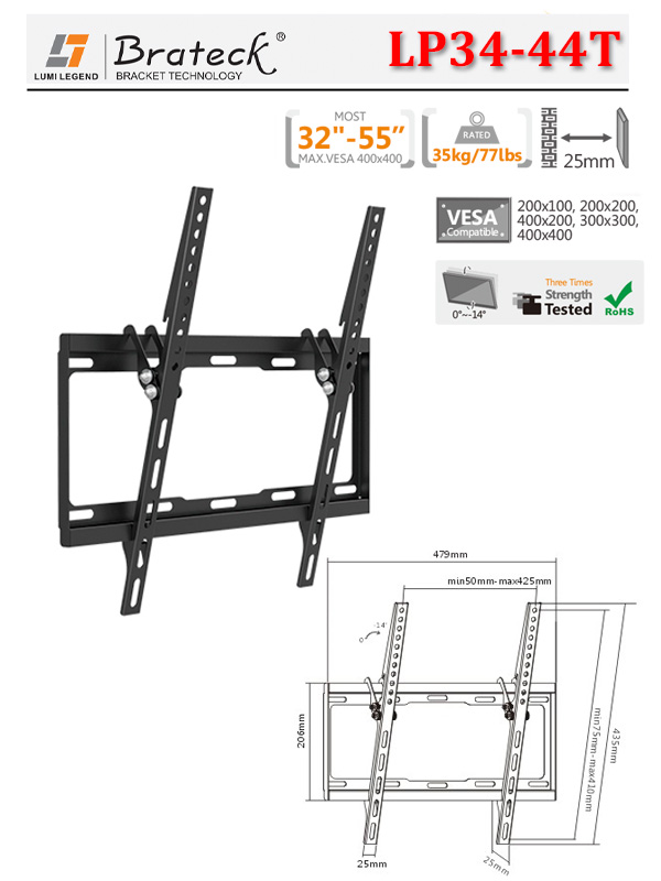 Кронштейн BRATECK LP34-44T
