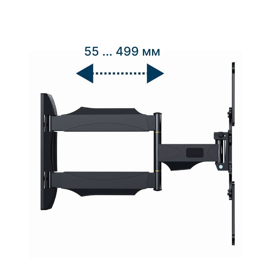 Поворотный кронштейн для телевизора VESA 400x400 однорычажный