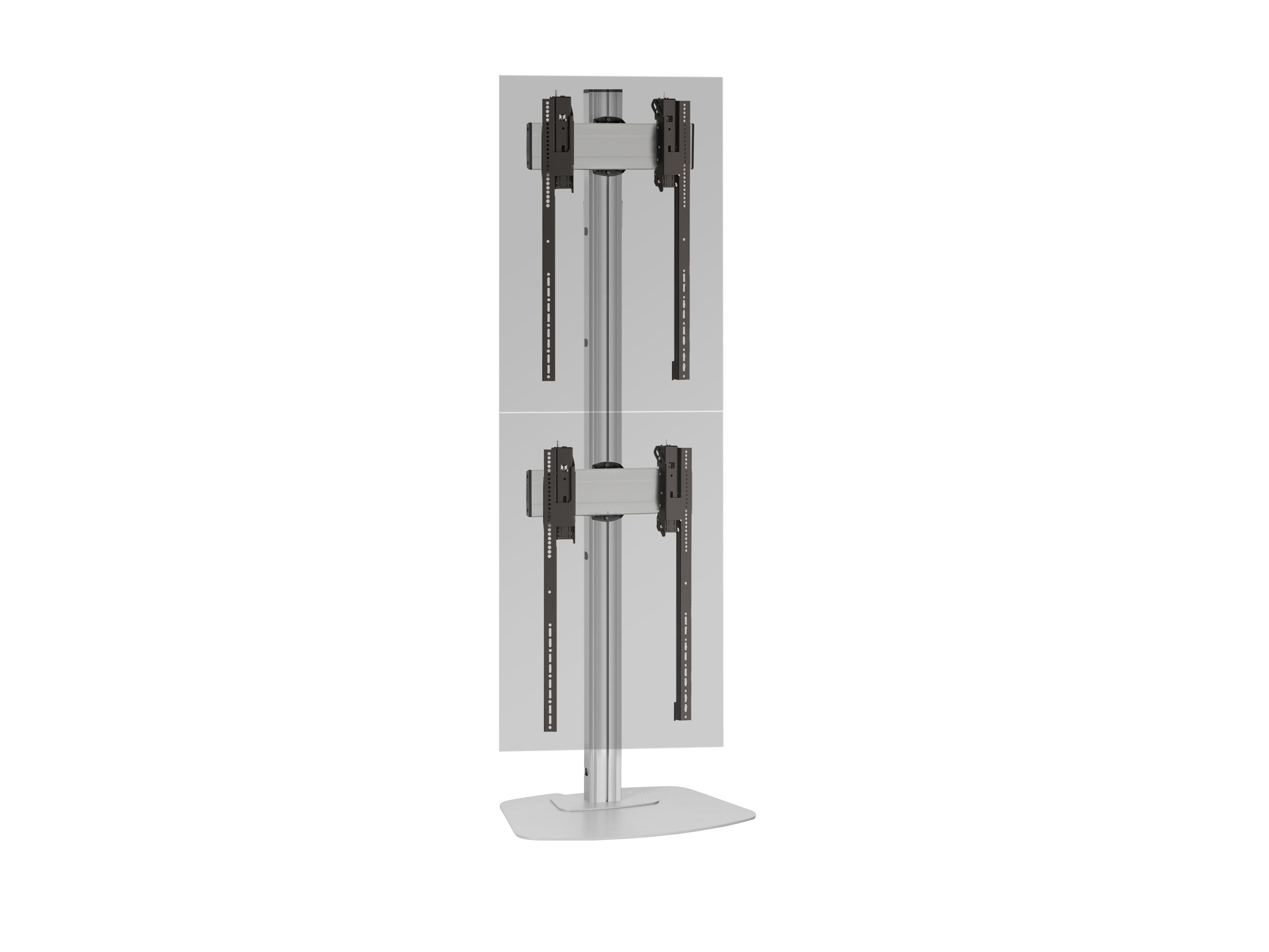 Напольный стационарный стенд для видеостены 2х1 F2184P Silver