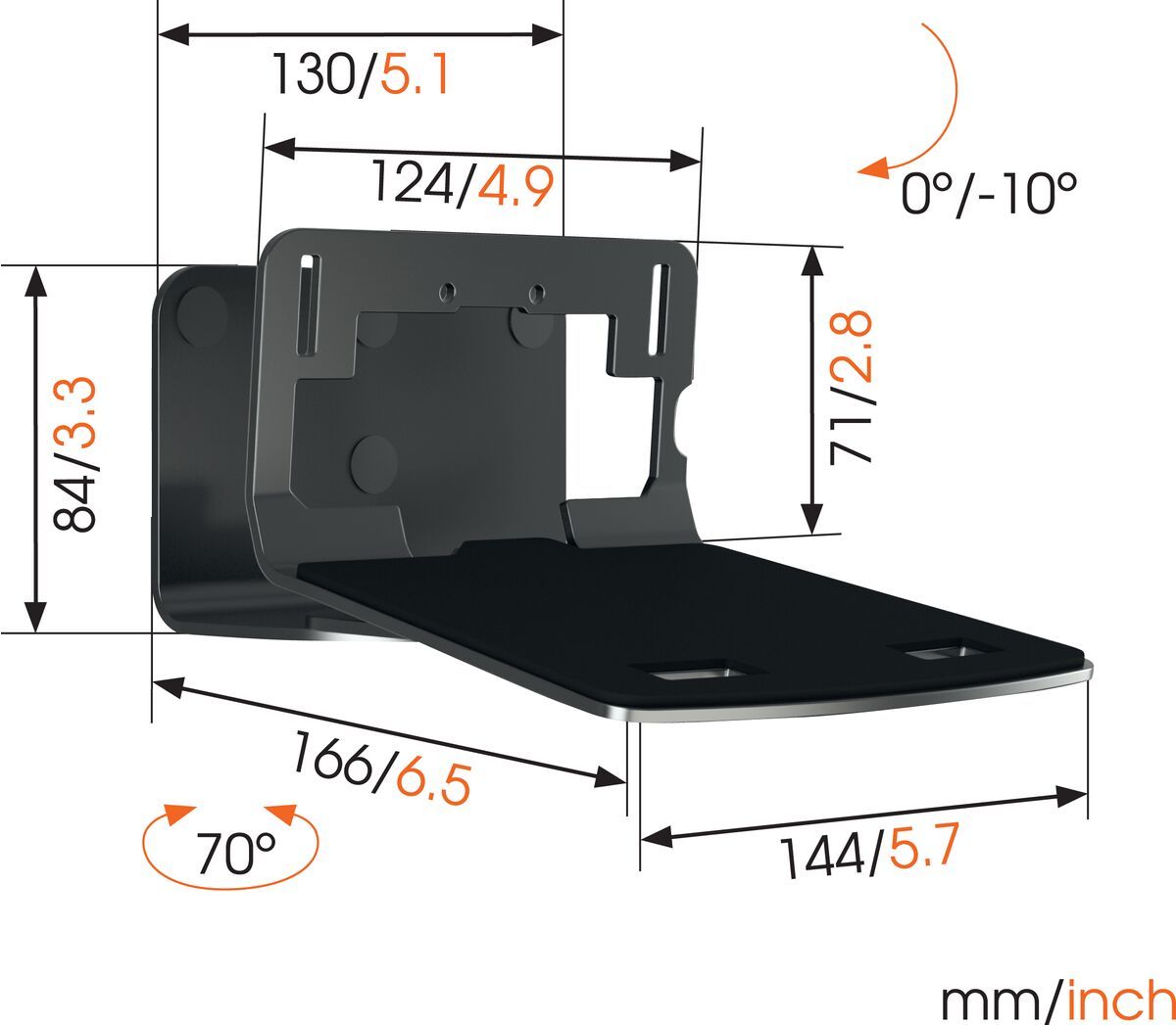 Универсальное крепление для акустики Vogel's SOUND 3205 black