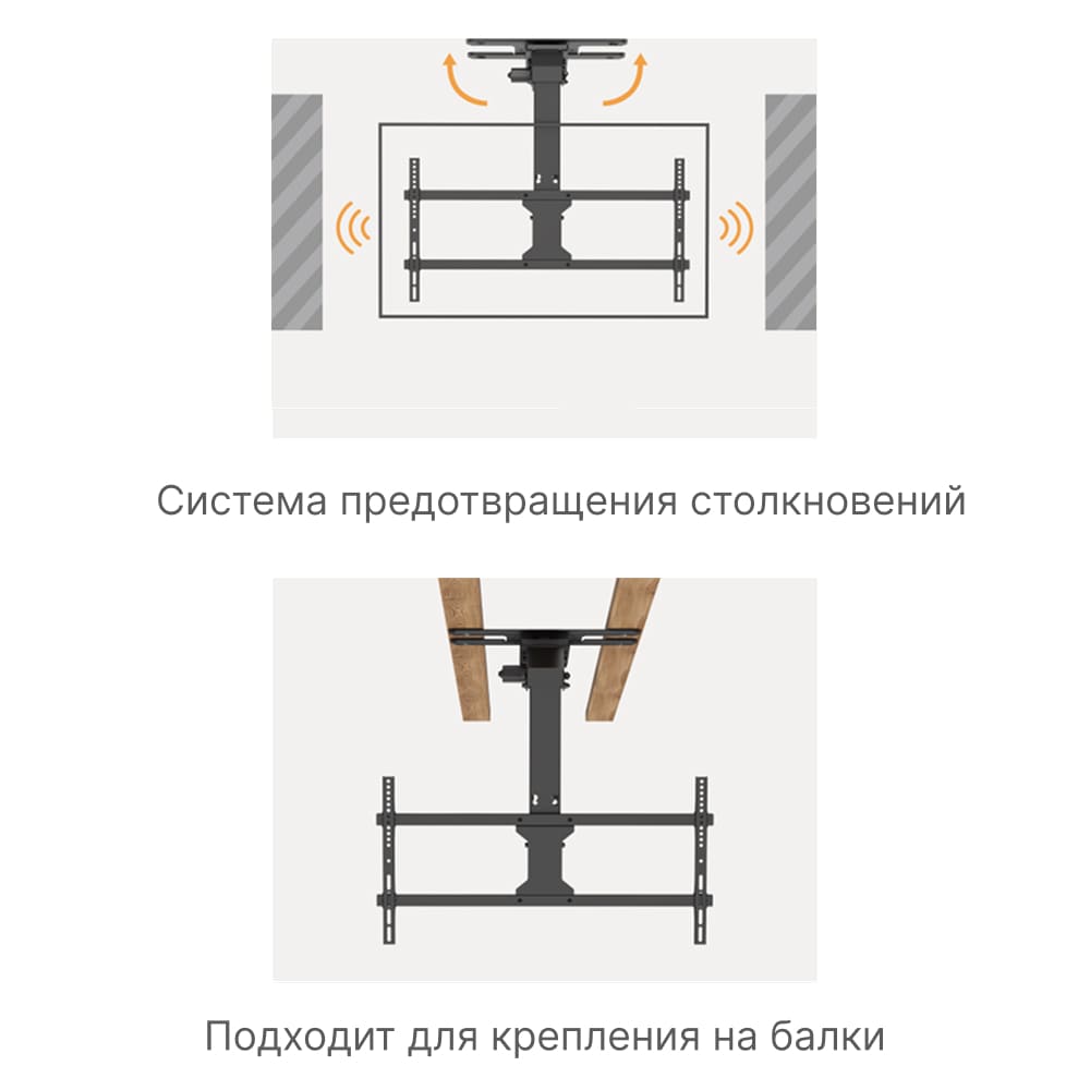 Моторизированный потолочный кронштейн LUMI PLB-M0748DS