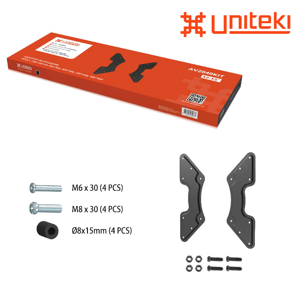 Кронштейн-адаптер UniTeki AV2040KIT VESA 200