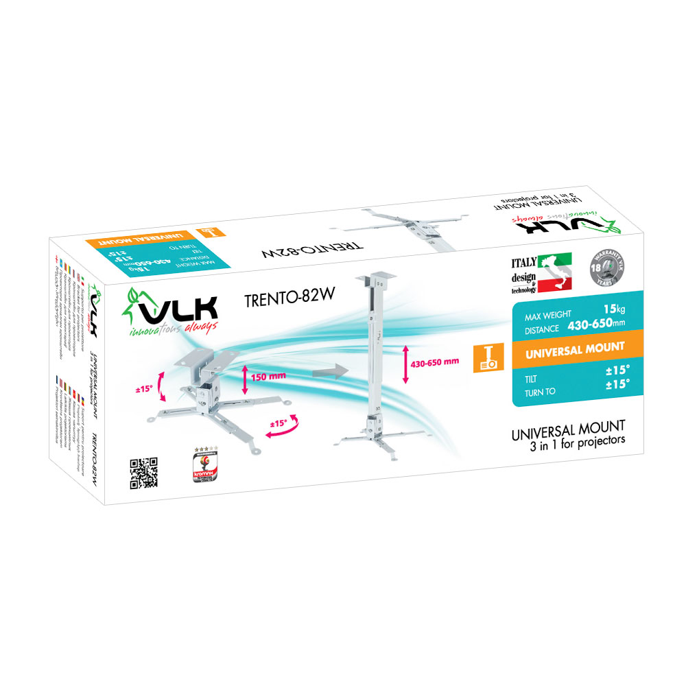 Кронштейн для проектора VLK Trento-82w белый
