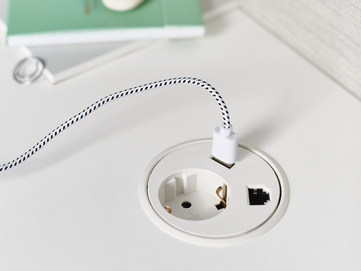 Встраиваемая розетка Kondator Powerdot 935-PD12W белая
