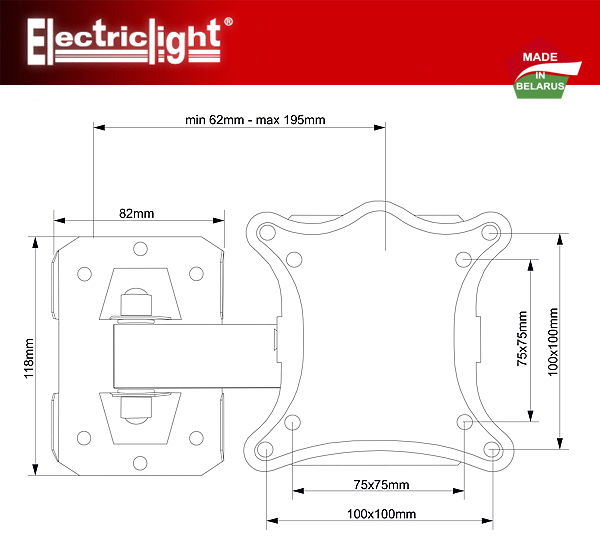 Кронштейн Electriclight КБ-01-82 черный