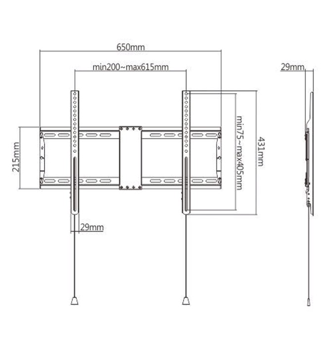 Настенный кронштейн для телевизора  Gembird WM-80F-01