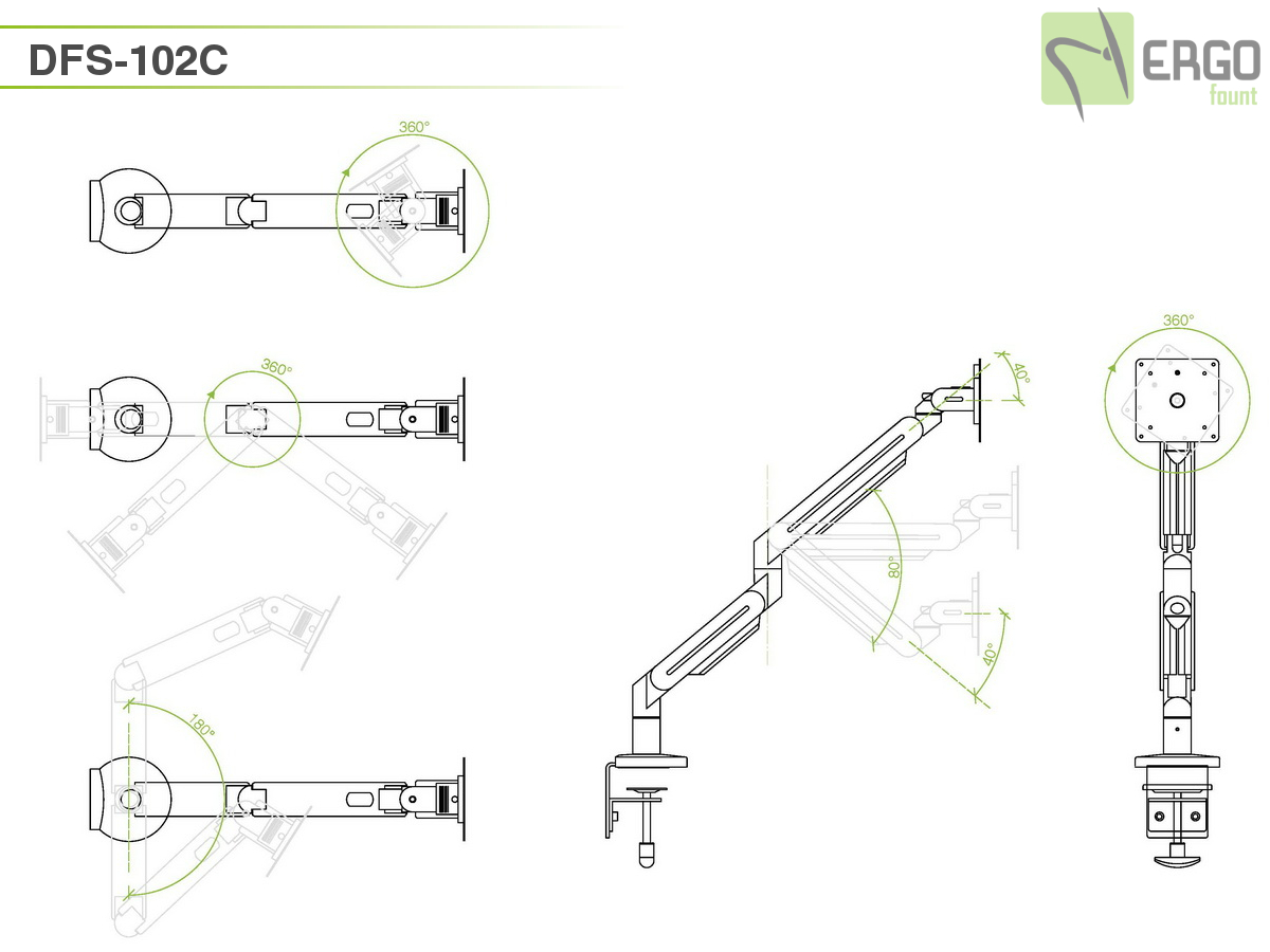 Настольное крепление для монитора DFS-102C