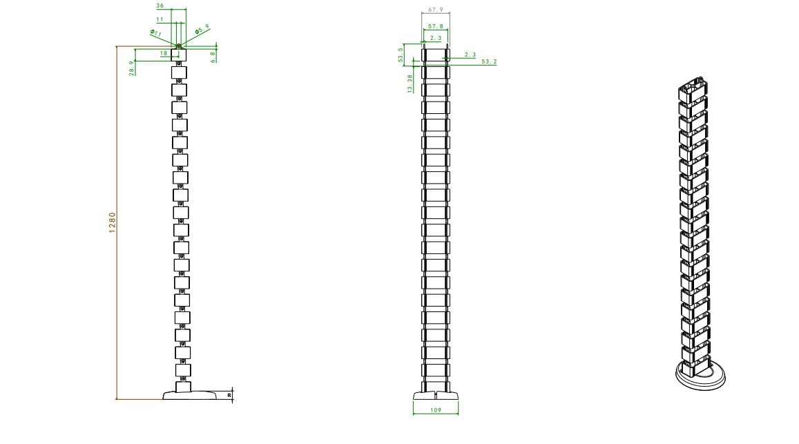 Кабель-канал Aoke Cable Sn 1280