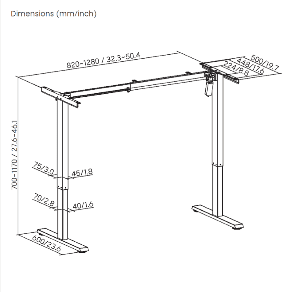 Электрическая рама стола Electric Desk Slim