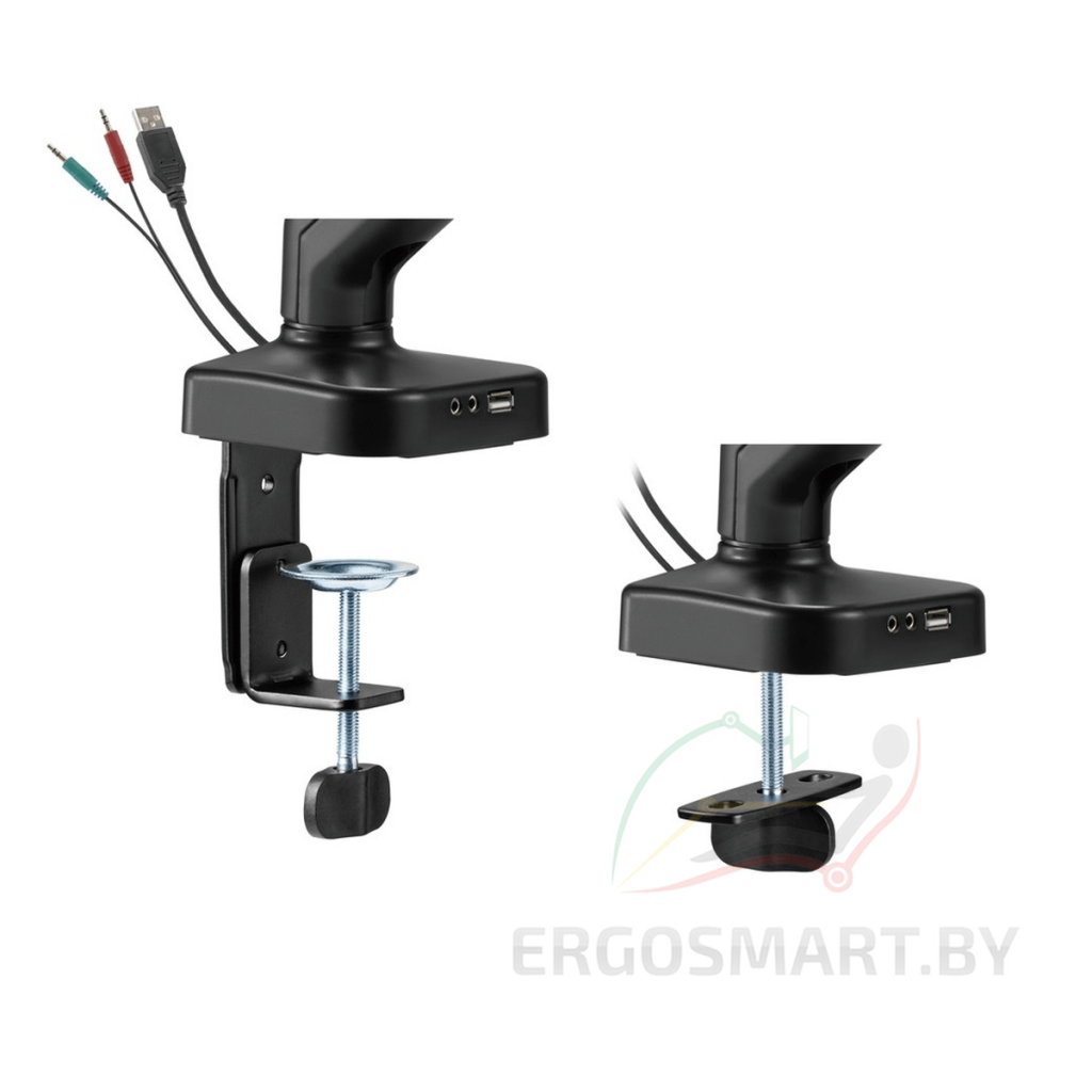 Кронштейн для монитора Ergosmart Power Black c USB