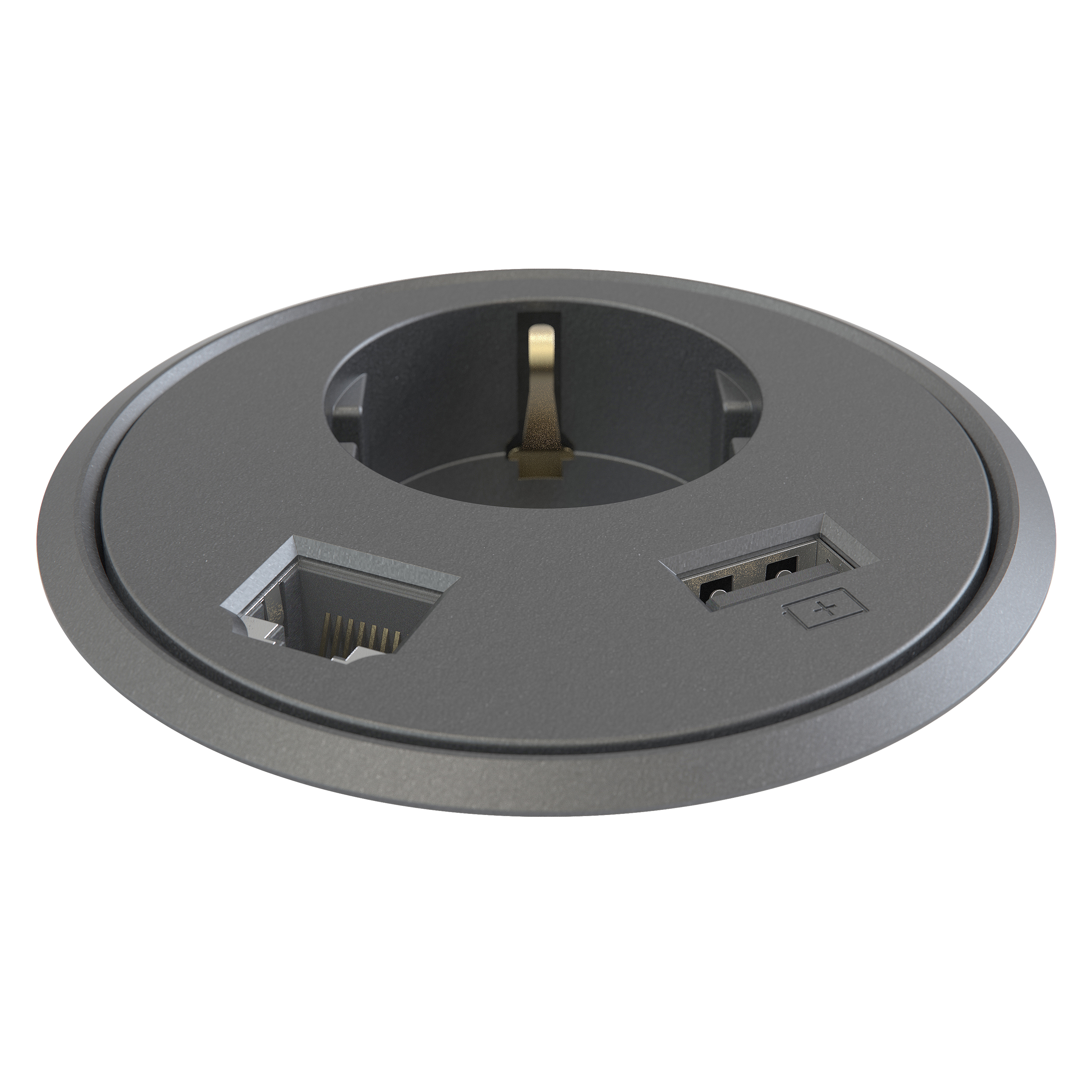 Встраиваемая розетка Kondator Powerdot 935-PD12 черная