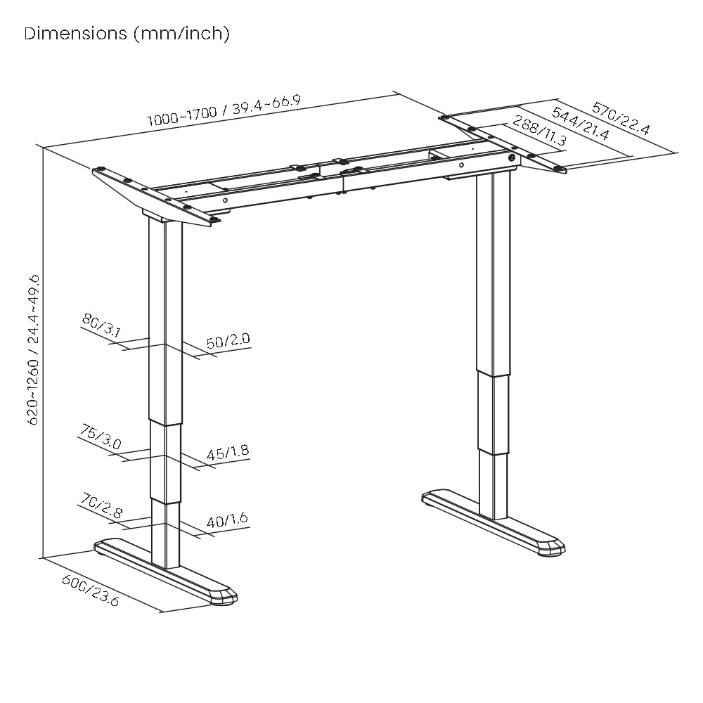 Электрическая рама для стола Unique Ergo Desk