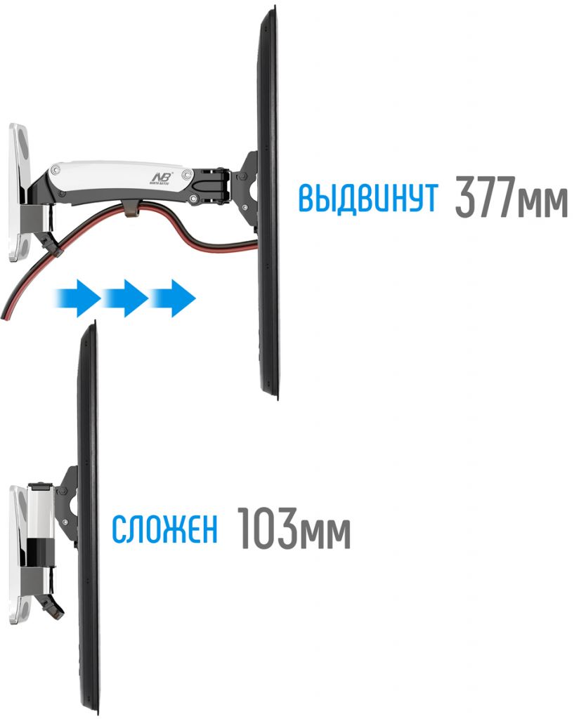 Кронштейн с газлифтом NB F350