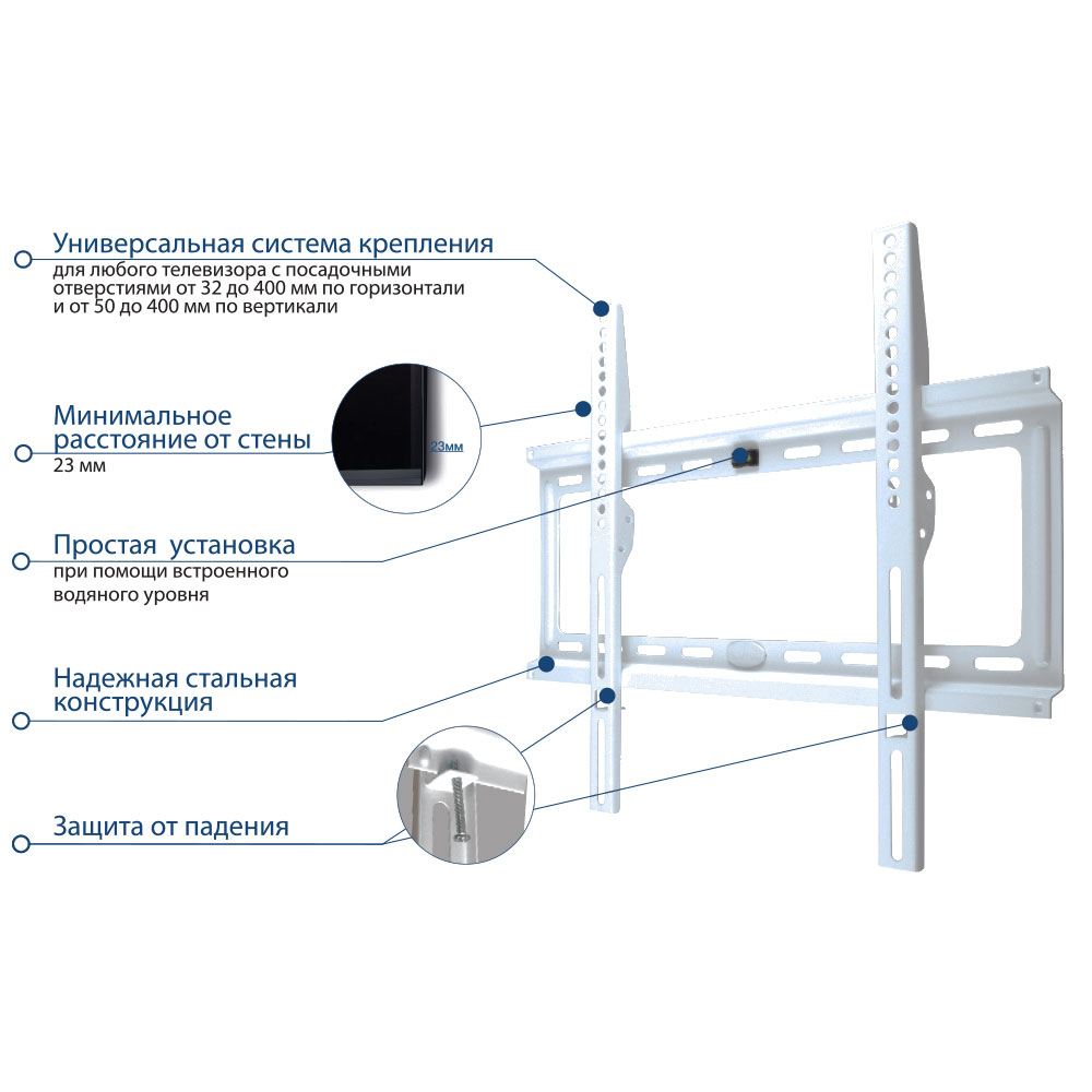Кронштейн Kromax IDEAL-3W белый