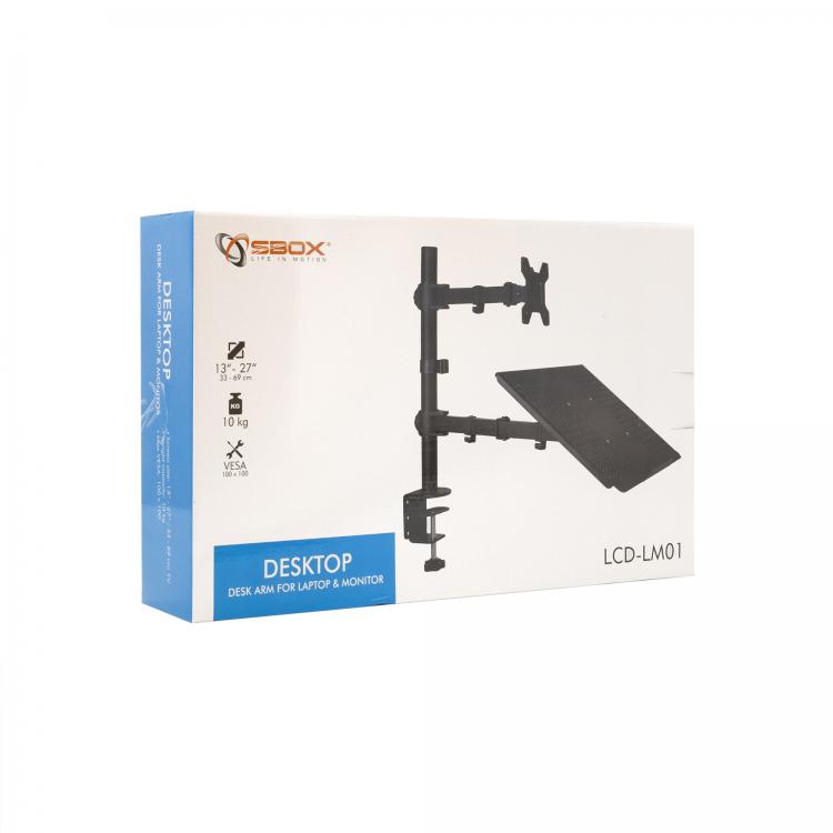 Кронштейн на ноутбук + монитор SBOX LCD-LM01