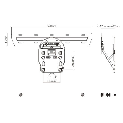Кронштейн Brateck LED-13Q