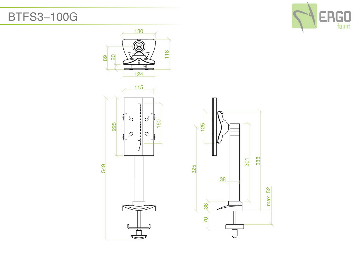Настольное крепление для монитора BTFS3-100G