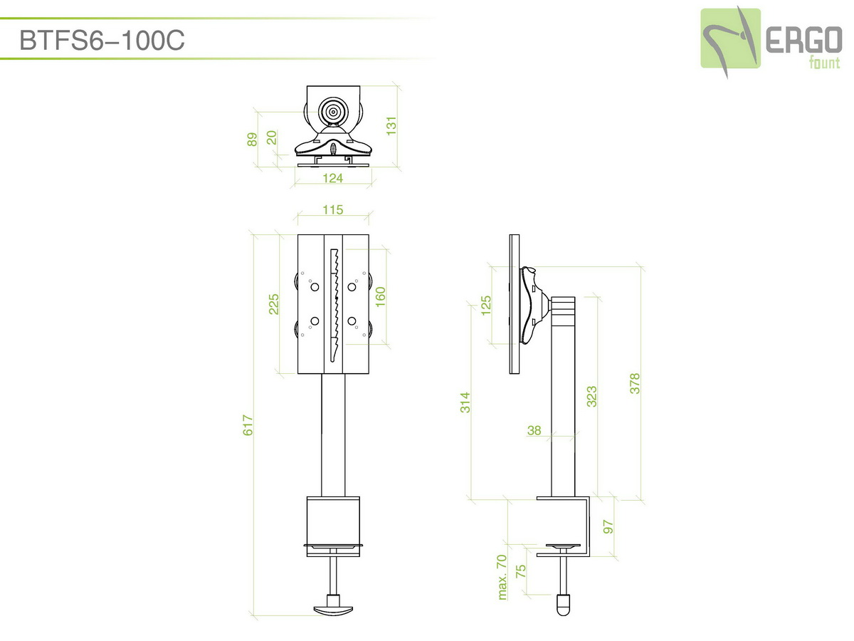 Настольное крепление для монитора BTFS6-100C