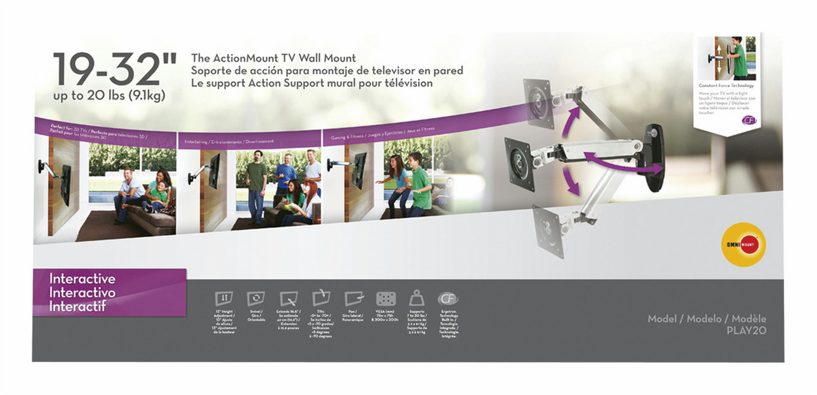 Кронштейн OmniMount PLAY20
