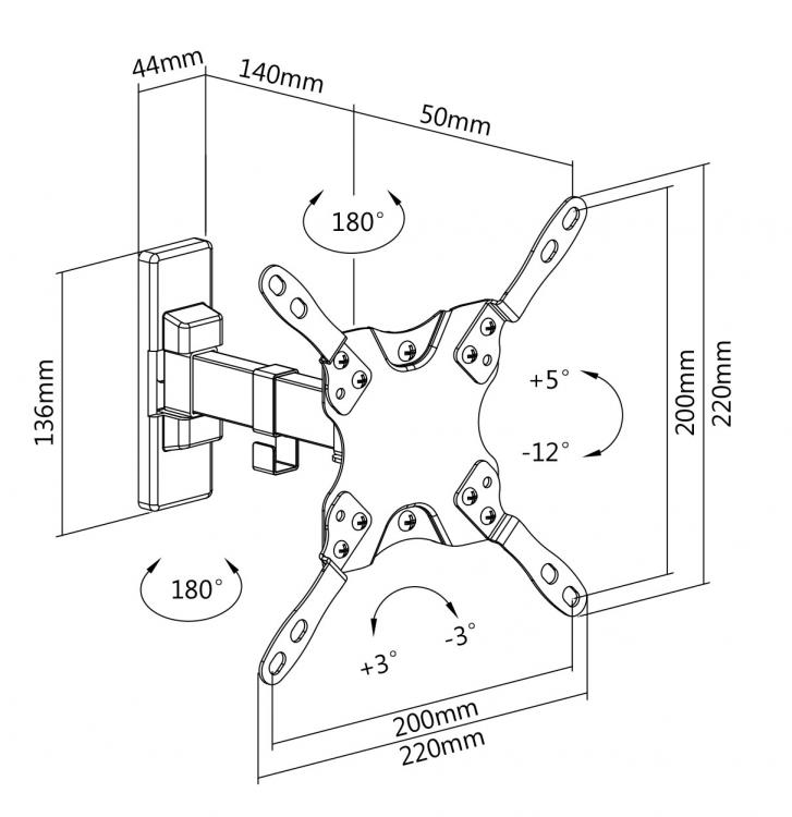 Кронштейн SBOX TV MOUNT LCD-221