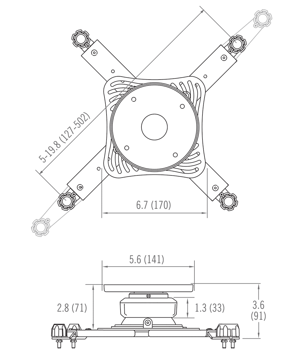 Кронштейн OmniMount 3N1-PJT