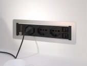 Электроустановочный модуль ASA VersaFRAME (3 розетки 220V + 2RJ45)