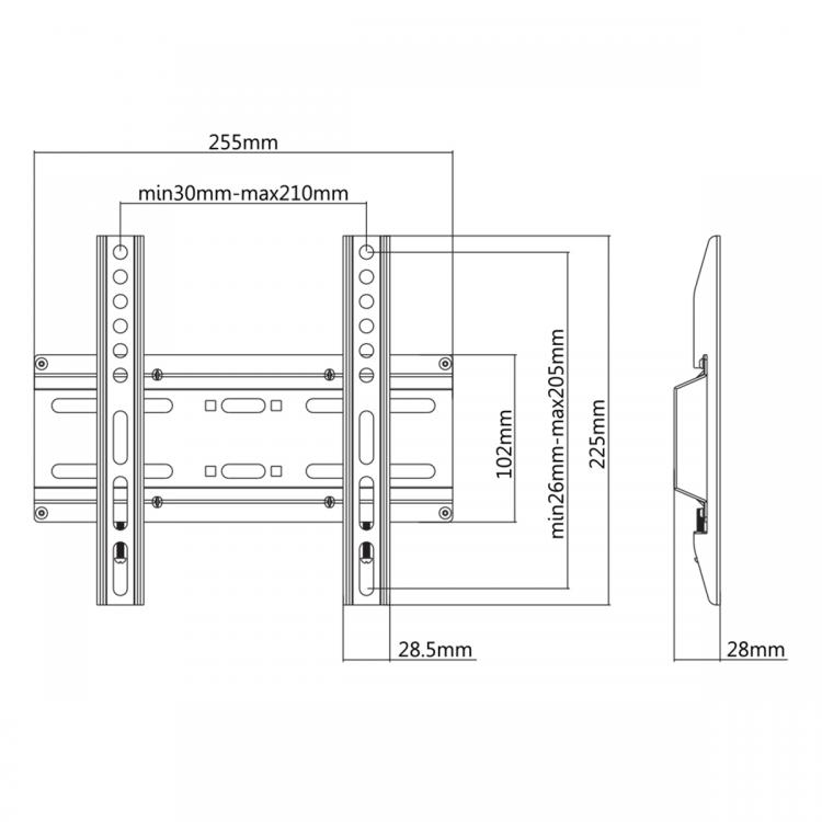 Кронштейн SBOX TV MOUNT PLB-2522F