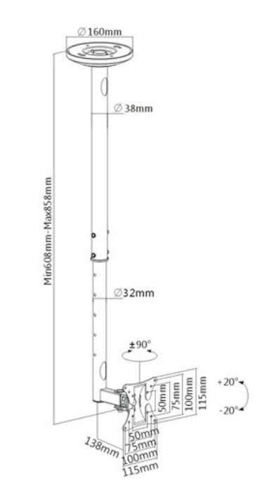Кронштейн потолочный Itech CELB 11b