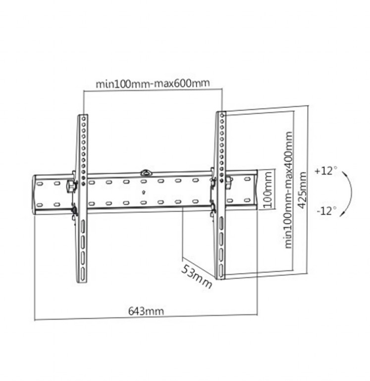 Кронштейн для монитора Gembird WM-70T-02