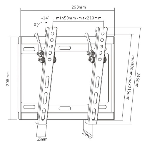 Кронштейн BRATECK LP34-22T