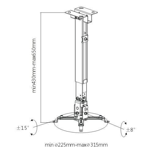 Кронштейн для проектора Brateck PRB-2G