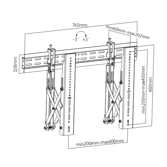Кронштейн SBOX TV MOUNT LVW02-46F