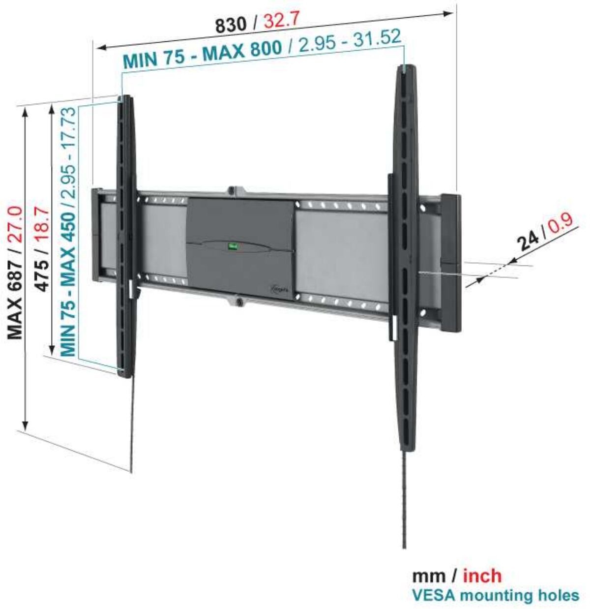 Фиксированный кронштейн для ТВ Vogel's EFW 8305