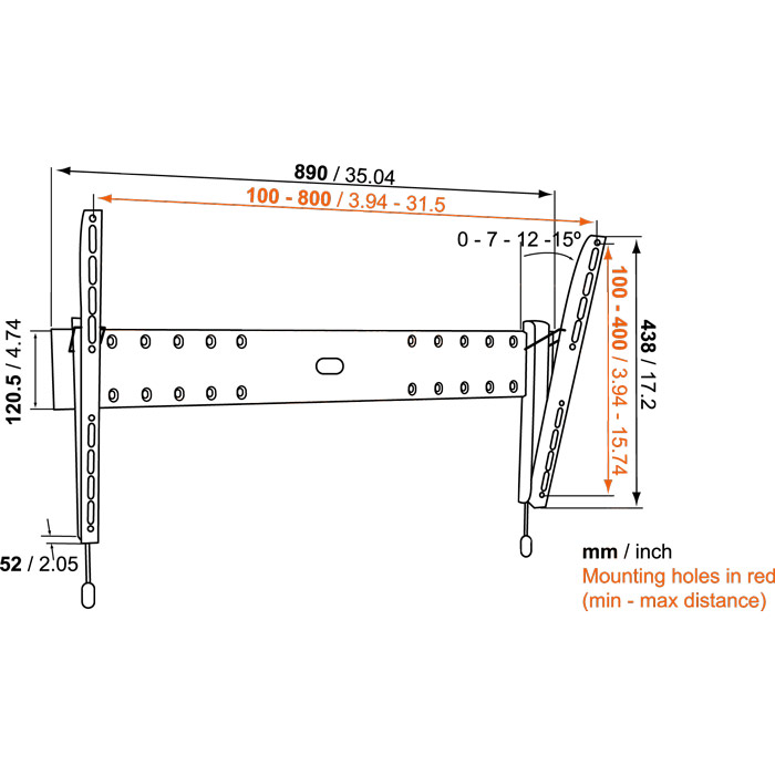 Наклонный кронштейн Vogel's PHW200L Wall Mount