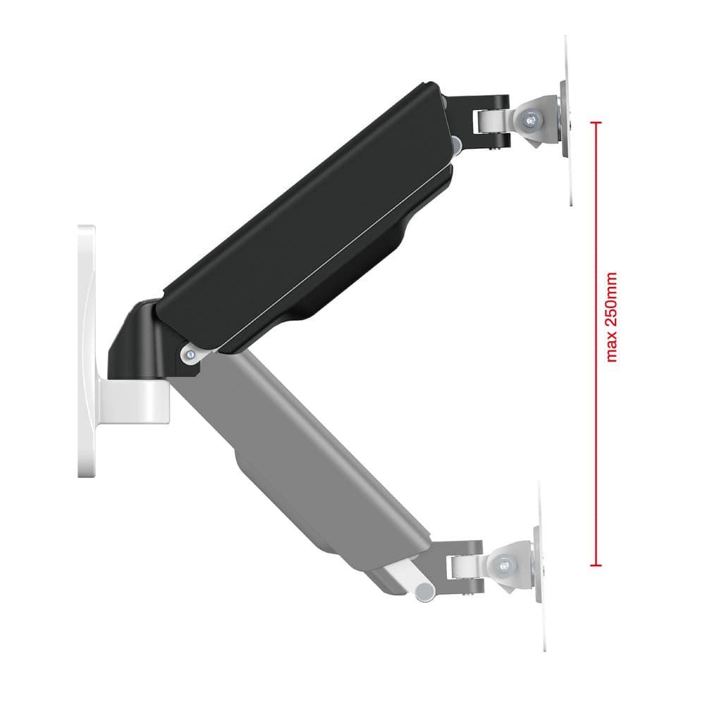 Кронштейн с газлифтом UniTeki FMG120W черно-белый