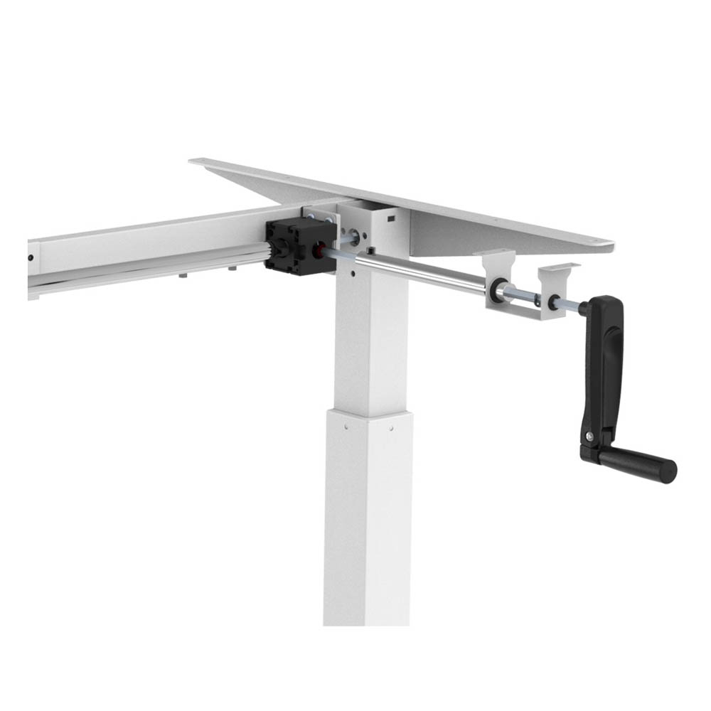  Регулируемый стол с механическим приводом Manual Desk каркас белый столешница белый 36 мм