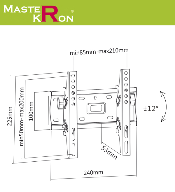 Кронштейн MasterKron PLN08-22T