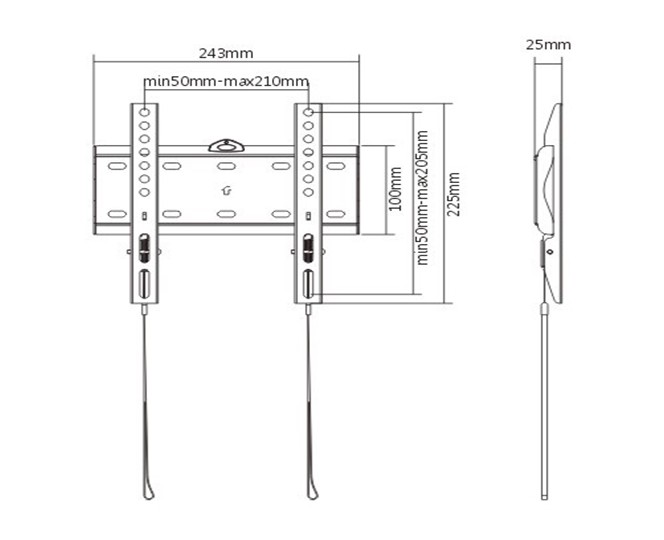 Кронштейн для телевизора фиксированный Gembird WM-42F-01