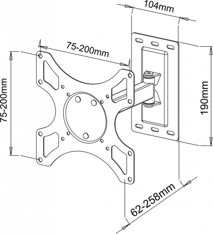 Кронштейн SBOX TV MOUNT LCD-2901